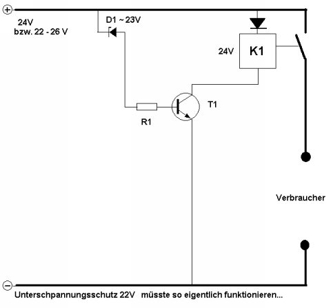 Unterspannungsschutz 22 V
