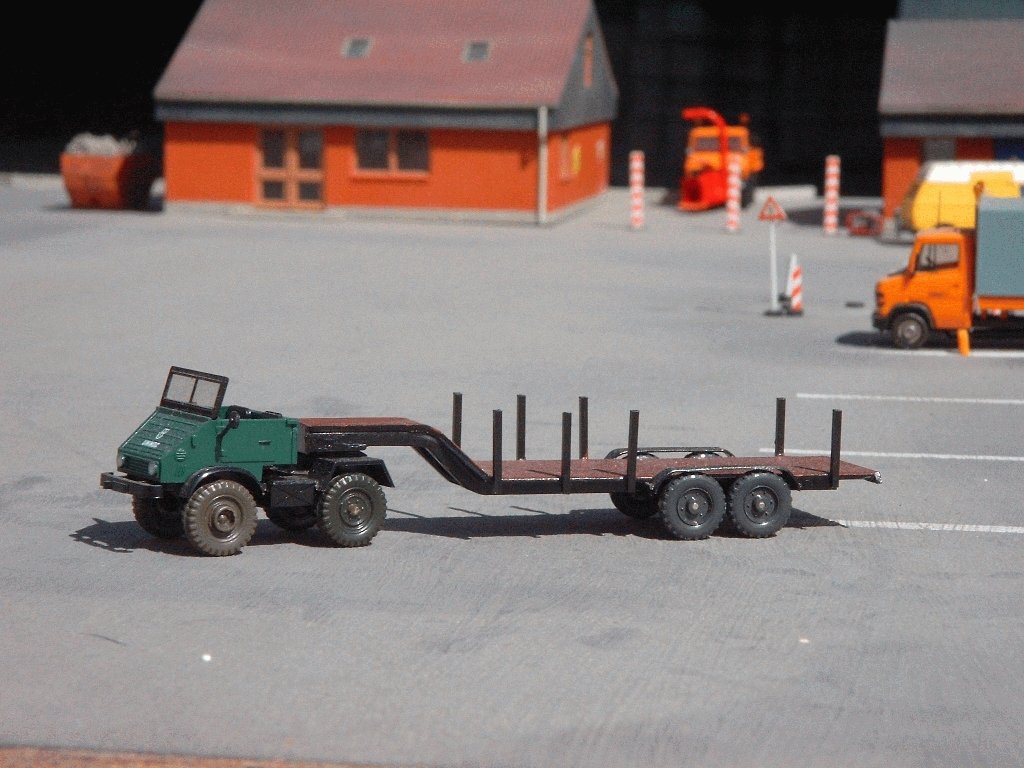 Unimog 411 mit Sattelauflieger Werk Gaggenau